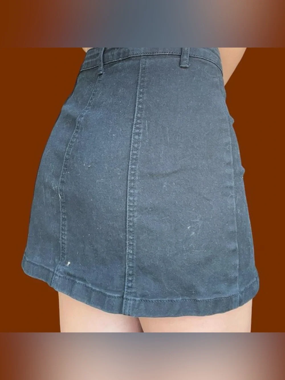 Forever 21 Black Button-Front Mini Skirt